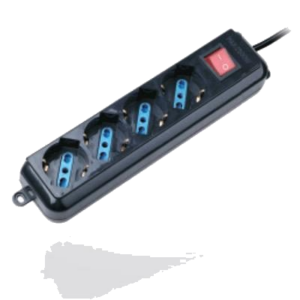 MULTIPRESA X UPS ATLANTIS A 4P SCHUKO/ITA BIPASSO - SPINA IEC/VDE +INTER. - P011-SL3004P-B NERA EAN 8026974013497 -GAR.2 ANNI-