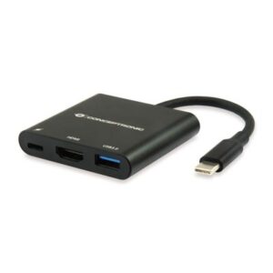 ADATTATORE MULTIFUNZIONE 3IN1 CONCEPTRONIC DONN01B DA USB TYPE-C A HDMI-SUPP.RISOL.HDMI FINO A 4K*2K 30HZ. FINO:31/03