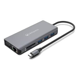 DOCKING STATION TYPE_C ATLANTIS A04-TC_DK46 HDMI2.0 SUP.4K+VGA+LAN GIGABIT+3XUSB3.0+1X TYPE_C USB3.0+ 1XTYPE_C PD V3.0