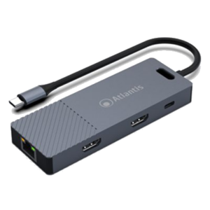 DOCKING STATION DUAL DISPLAY HDMI TYPE_C ATLANTIS A04-TC_DK48 HDMI2.0 SUP.4K+LAN GIGABIT+3XUSB3.0+1X TYPE_C TIPO PD V3.0