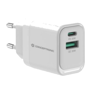 CARICATORE USB PD GAN A 2P DA 33 W CONCEPTRONIC ALTHEA19W33USB-C X 1, USB-A X 1, QC 3.0, PPS, PD 3.0