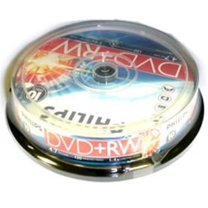 DVD+RW 4X PHILIPS PHDVDRW/10 120MIN 4.7GB CAMPANA DA 10PZ