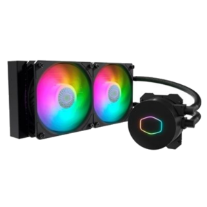 DISS A LIQUIDO COOLER MASTER MLW-D24M-A18PA-R1 MASTERLIQUID 240 CORE II ARGB NERO LGA1851-1700 AM5-AM4 2XFAN 277X119,2X27,2MM