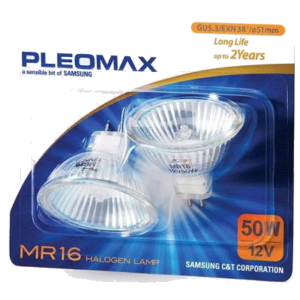 LAMPADA ALOGENA PLEOMAX/SAMSUNG GU5.3 FARETTO 35W BLISTER DA 2PZ 8-801790380271