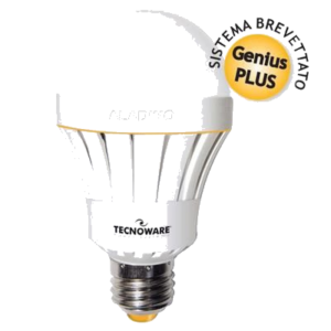 LAMPADA A LED CON BATTERIA TECNOWARE ALADINO FLED17320 E27 GLOBO(A65) 10W1000LM (70W) 6500K COLD -8026475173201